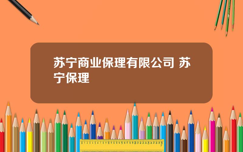 苏宁商业保理有限公司 苏宁保理